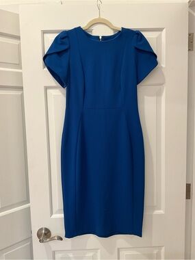Calvin Klein Royal Blue Midi Sheath Dress